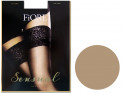 Smooth self-supporting stockings with Fiore lace 20 den - 10