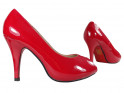Épinglettes rouges basses pour dames avec orteil ouvert - 3