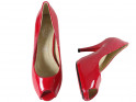 Low red ladies' pins with open toe - 4