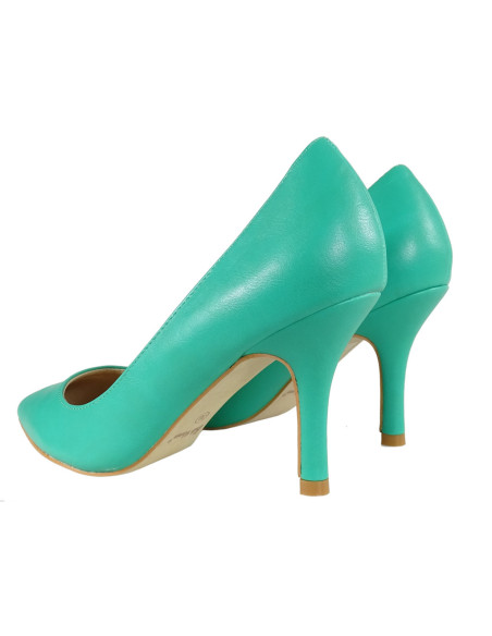 Sieviešu zemie zaļie stilettos matēti eko ādas sūkļi - 2