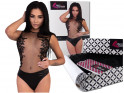 Black body ladies' erotic lingerie with lace - 5