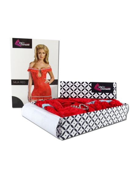 Chemise de nuit en dentelle rouge Femme espagnole - 3