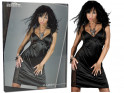 Black satin nightdress with lace - 4