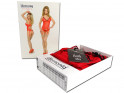Red corset with garter belts erotic underwear - 5