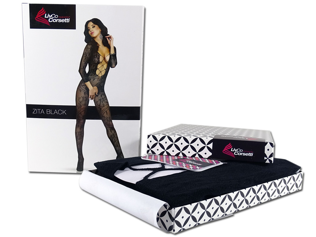 Fekete bodystocking erotikus fehérnemű - 6
