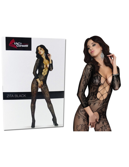 Černé bodystocking erotické prádlo - 3