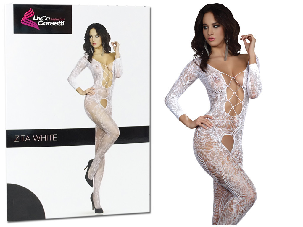 White bodystocking ladies' erotic underwear - 3