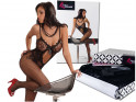 Černé bodystocking spodní prádlo dámské erotické síťované - 4
