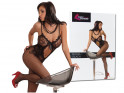 Fekete bodystocking fehérnemű nők erotikus necc - 6