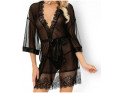 Black tulle dressing gown lace erotic underwear - 8