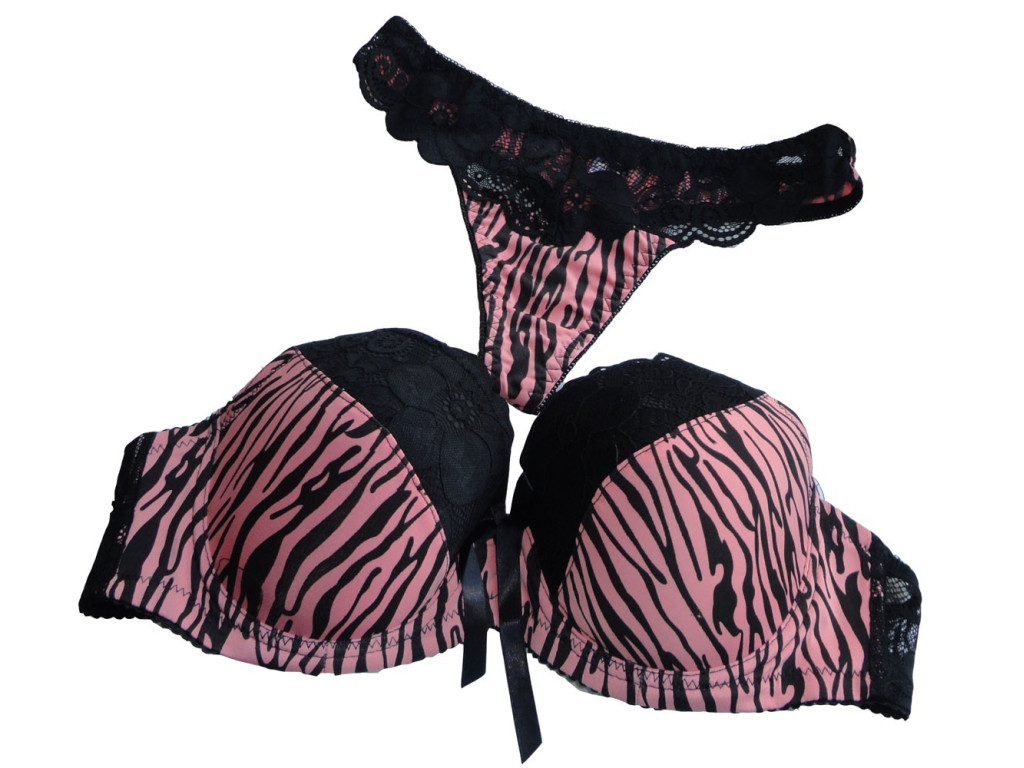 ZEBRA LIGHT PINK SENSUAL UNDERWEAR SET