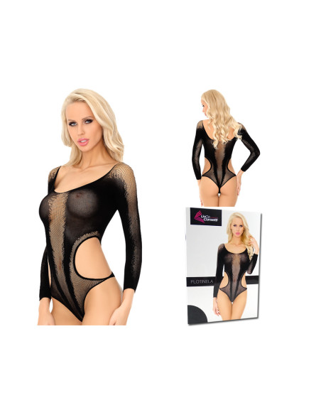 Czarne elastyczne body bielizna erotyczna