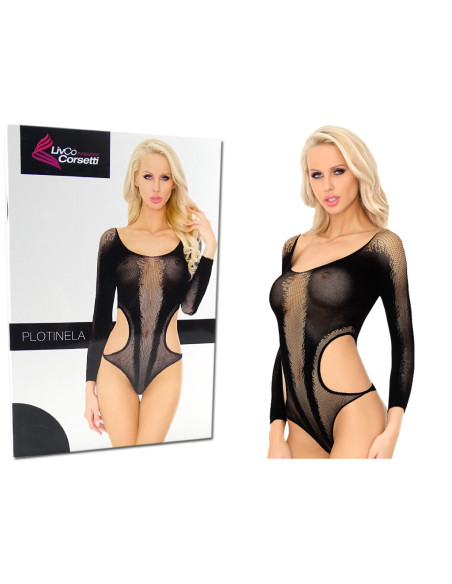 Corp de lenjerie erotică elastică neagră - 3