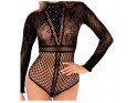 Black body ladies' underwear erotic long sleeves - 7