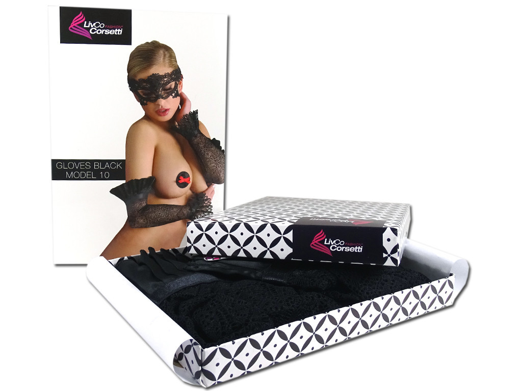 Black lace gloves ladies' underwear - 5