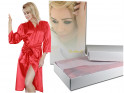 Gown dressing gown peniuar satin red - 4