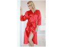 Gown dressing gown peniuar satin red - 2
