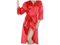 Gown dressing gown peniuar satin red - 6