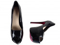 Czarne szpilki na platformie duże rozmiary high heels - 4