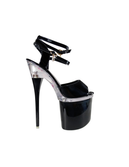Czarne szpilki buty erotyczne damskie high heels