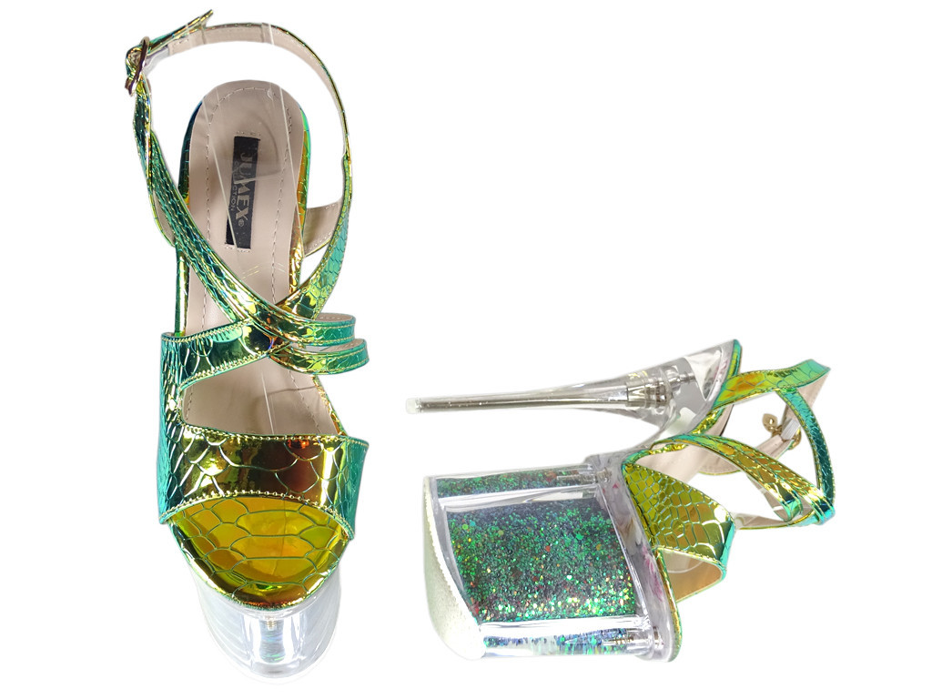 Epingles irisées, lunettes de bottes érotiques à hauts talons - 4
