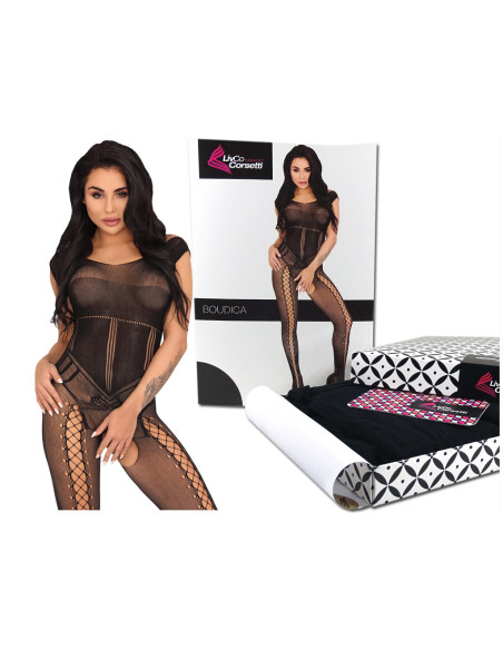Seksowna bielizna erotyczna czarny bodystocking