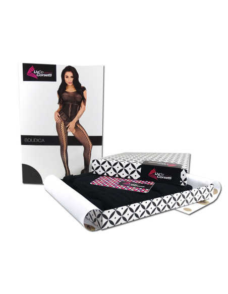 Szexi erotikus fehérnemű fekete bodystocking - 6