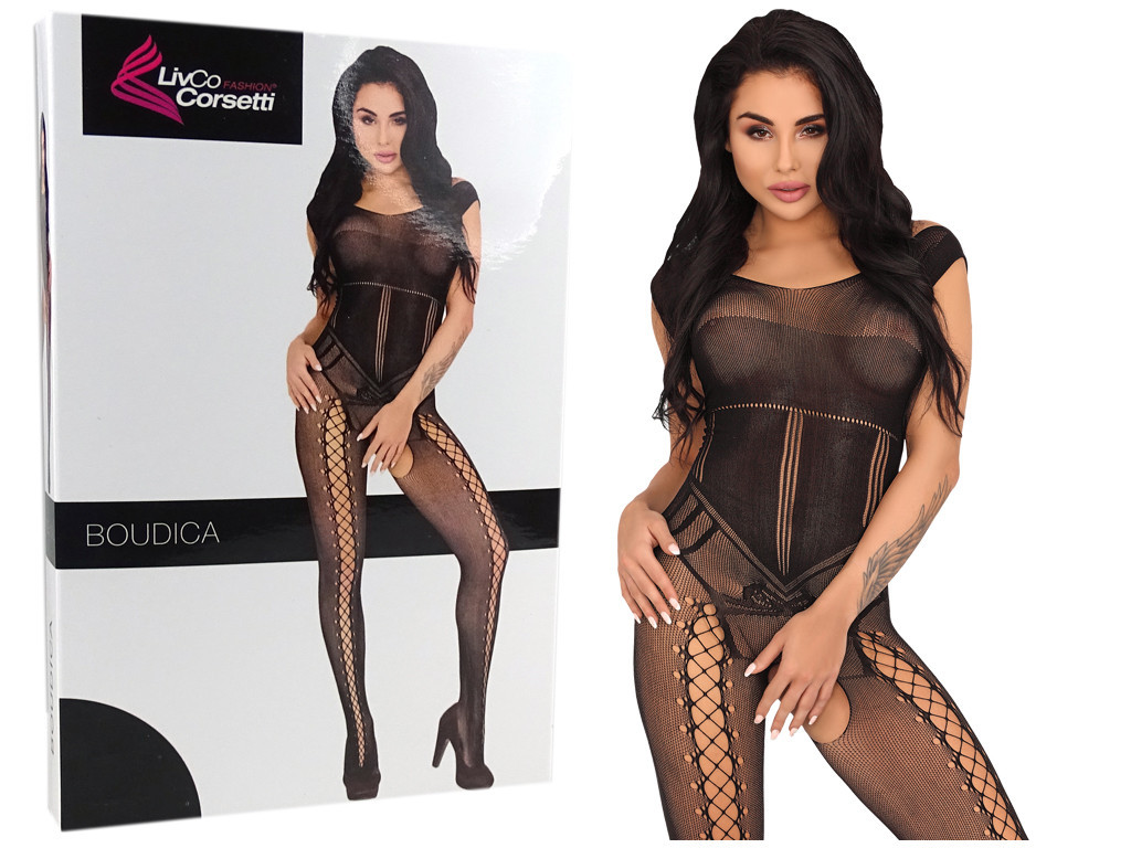 Lenjerie erotică sexy bodystocking negru - 3