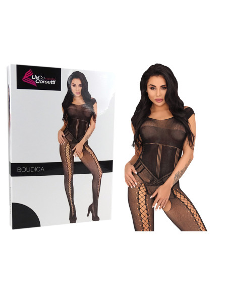 Sexy erotické spodní prádlo černé bodystocking - 3