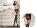 Tights like stockings with a hole in the crotch lace waistband - 5