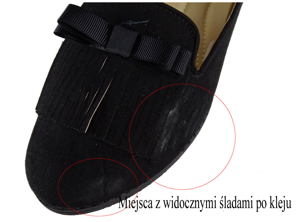 Schwarzes Wildleder Slipper Damenschuhe Outlet - 2