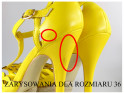 Išparduotuvė geltoni smailianosiai sandalai platforminiai batai - 4