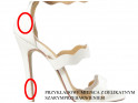 Outlet fehér magassarkú női szandál esküvői cipő - 2
