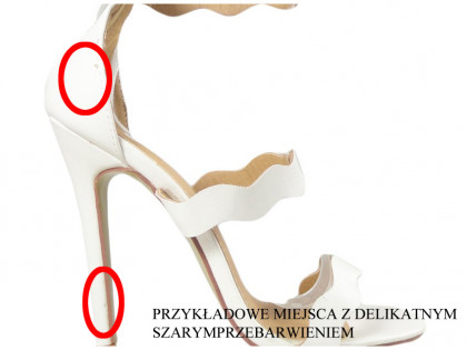 Išparduotuvė balti stilettos moteriški sandalai vestuviniai bateliai - 2