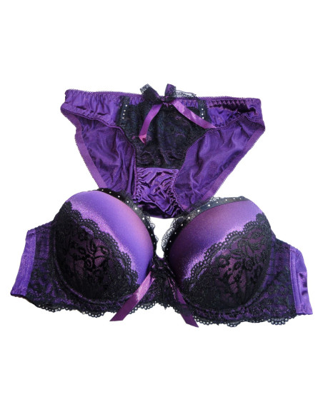 JUTEKLISKS APAKŠVEĻAS KOMPLEKTS ZIRCONS VIOLET - 1