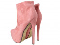 Różowe botki na platformie zamszowe buty - 2