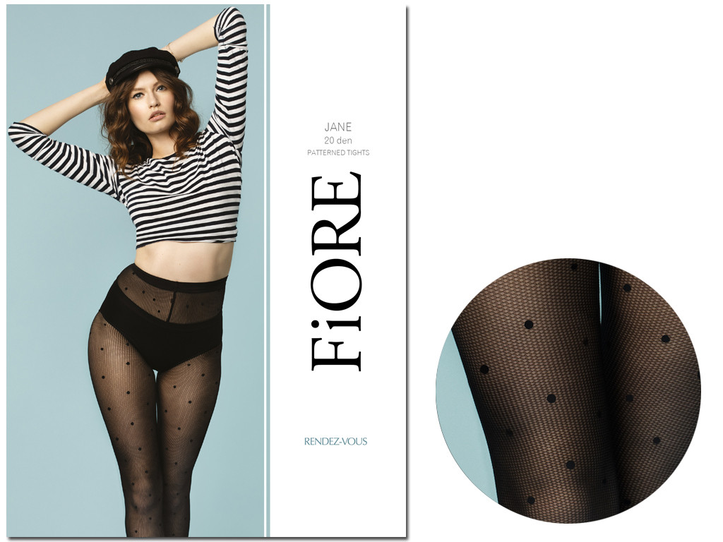 Black dotted tights 30 den Fiore - 3