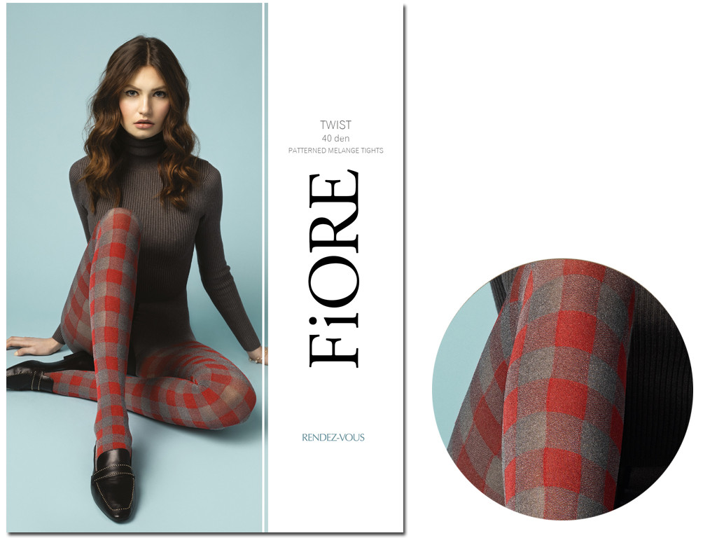 Fiore Twist Again Checked Patterned Tights