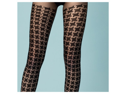 Black patterned tights 20 den Fiore - 2