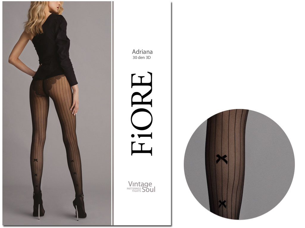 Striped tights with stitching 30 den Fiore - 3