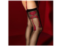 Belt stockings black with red accessories - 2