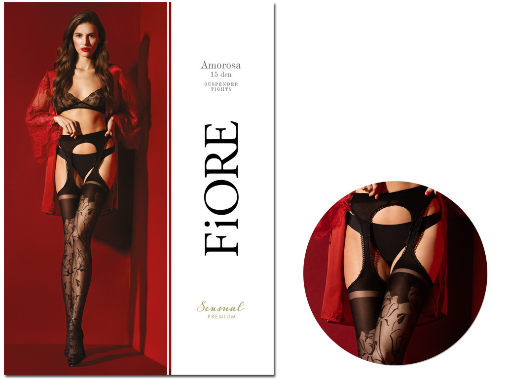 High quality 30den flower waist stockings - 3