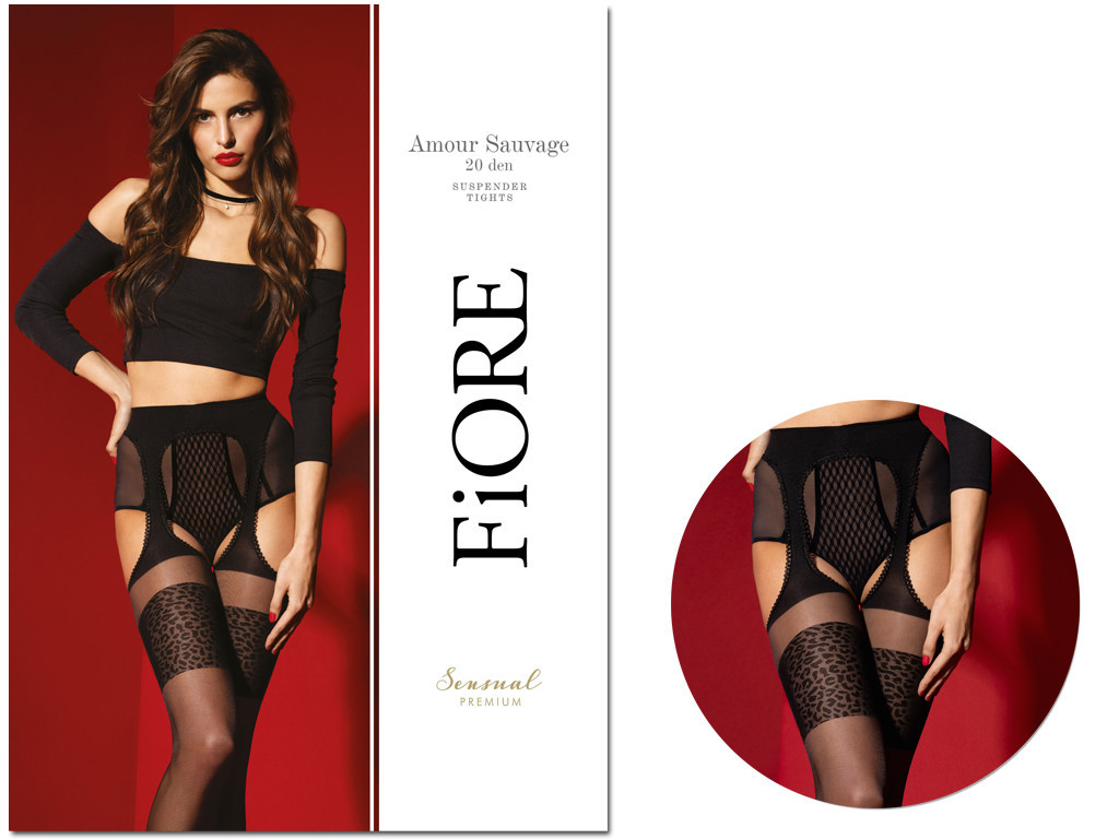 Garter belt stockings stocking panther 20den - 3