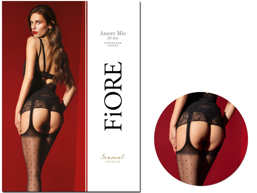 Смугасті панчохи з підв'язками в горошок - 3