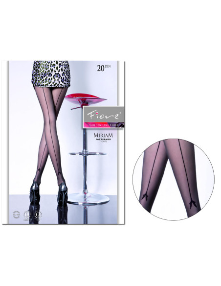 Collants lisses pour femmes avec couture MIRIAM 20 den  - 3