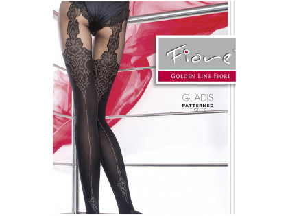 Collants de suture imitant les bas à motifs 40den - 2