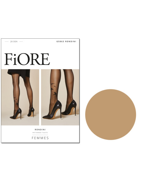 Smooth women's pantyhose with 20den ankle pattern - 4