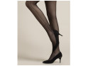 Black smooth ladies' pantyhose with side seams - 2