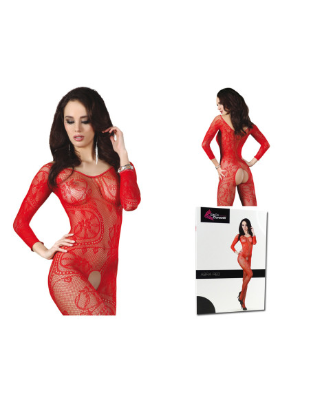 Piros bodystocking erotikus fehérnemű nőknek - 4