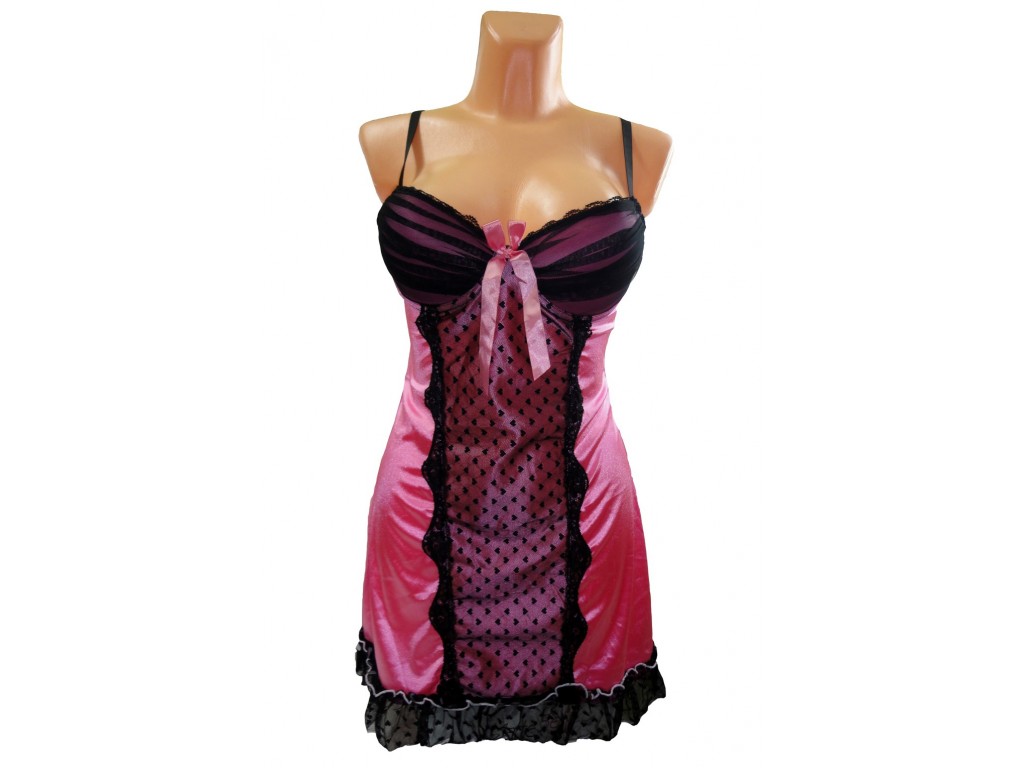 NIGHTTDRESS SATIN 2 LIGHT ROSE - 1